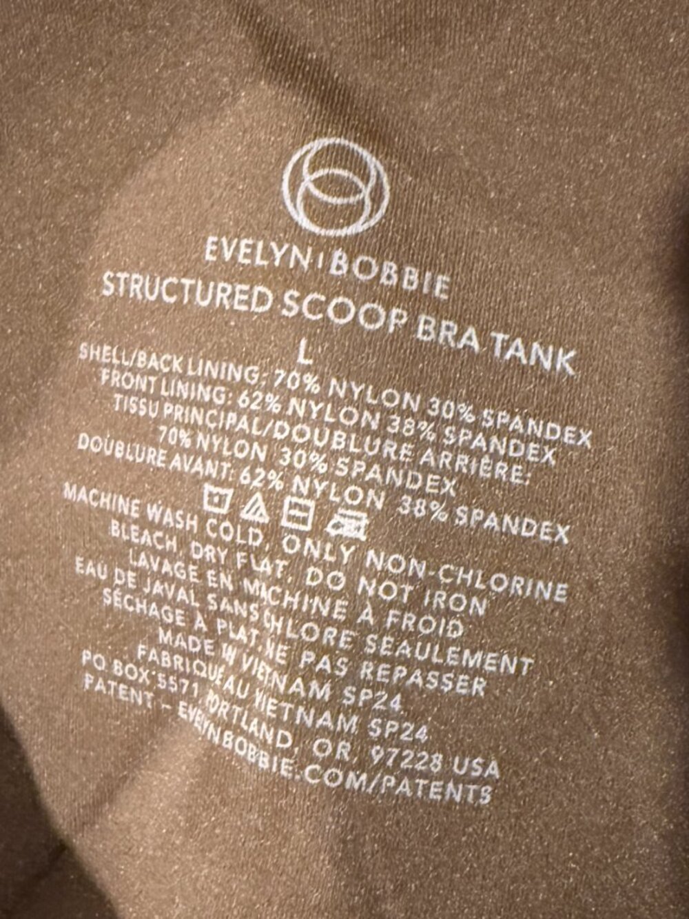 Evelyn & Bobbie Cocoa Structured Scoop Bra Tank Silky Soft Support Like New L - Picture 4 of 12